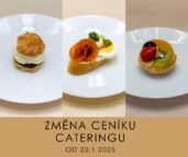 Máme drobné změny v cateringovém ceníku. Aktuální ceník najdete na stránce: https://pronajemklimentska.cz/catering